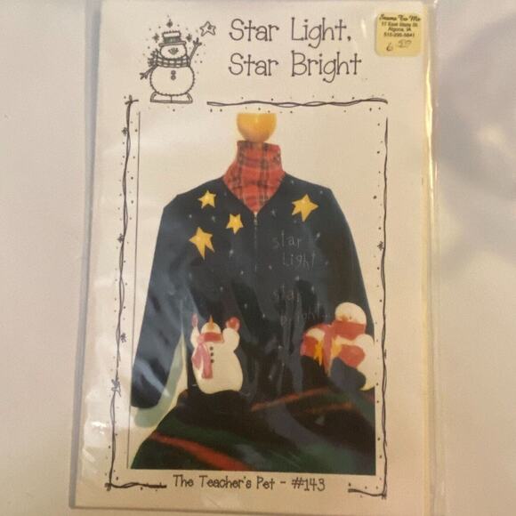 The Teacher Pet 143 Pattern Star Light Star Bright Uncut Stencil Christmas Top - Picture 2 of 6
